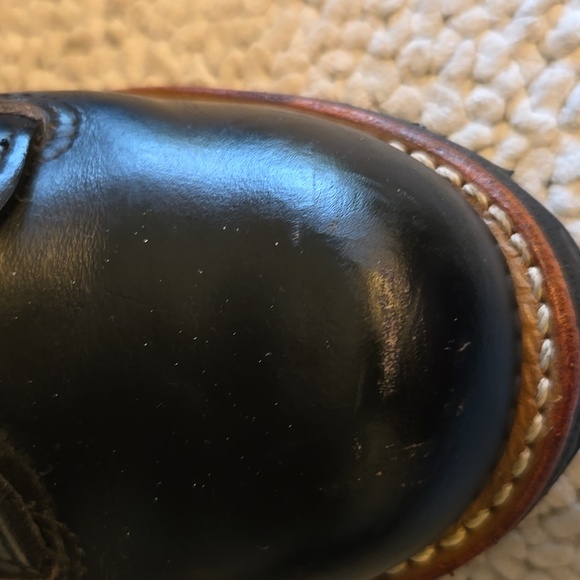 NaNa Industrial Strength Black Leather Lace-Up Boots Unisex Mens 7 D Grunge - Picture 11 of 11